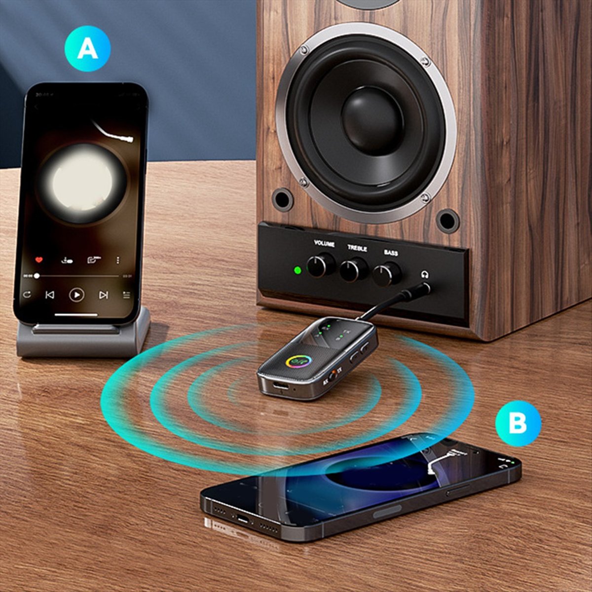 Audio Music Player Pc - Adaptateur Audio Bluetooth 5.2 HIFI, 3.5mm