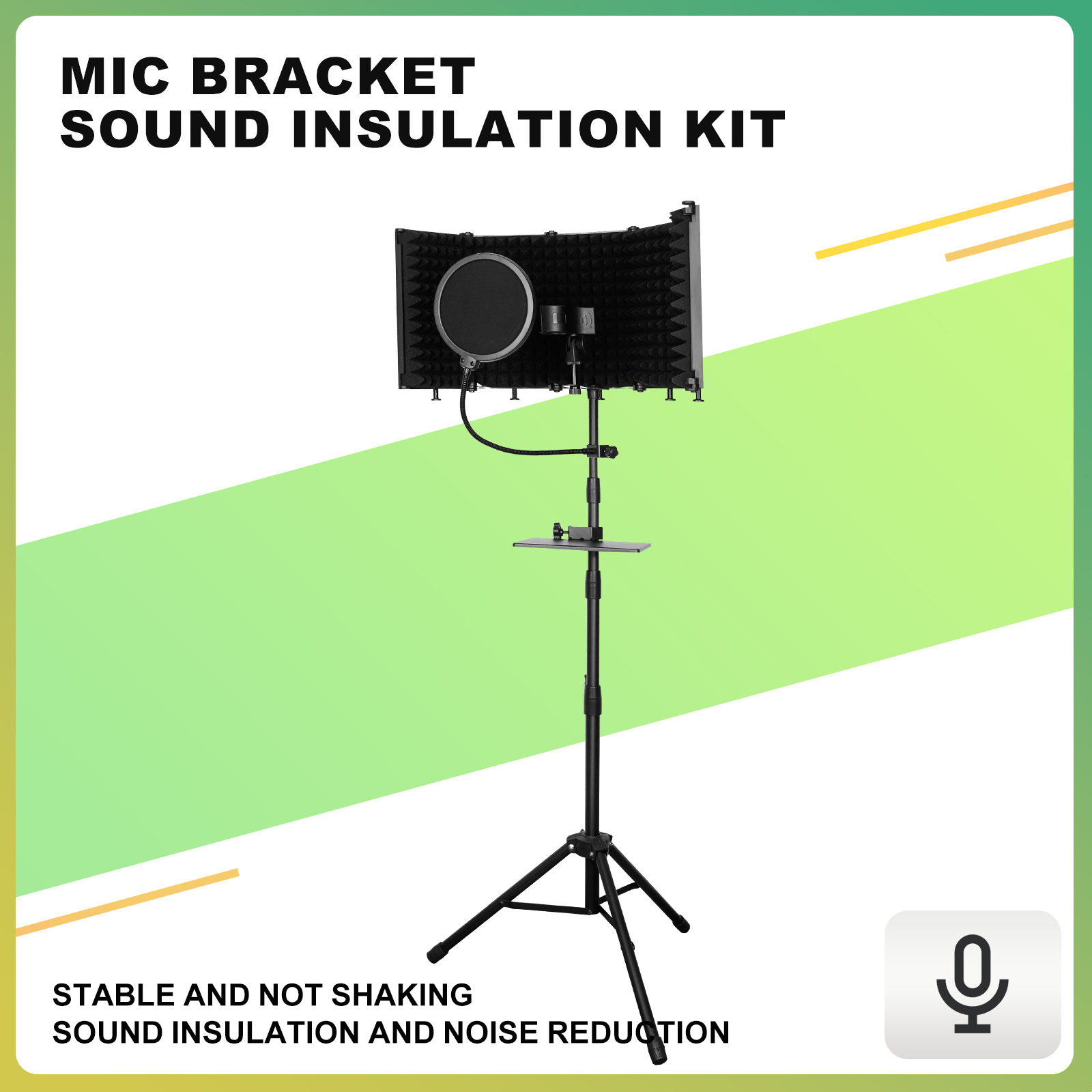 Recording Pop Filter - Cabine d'isolation pour microphone de studio