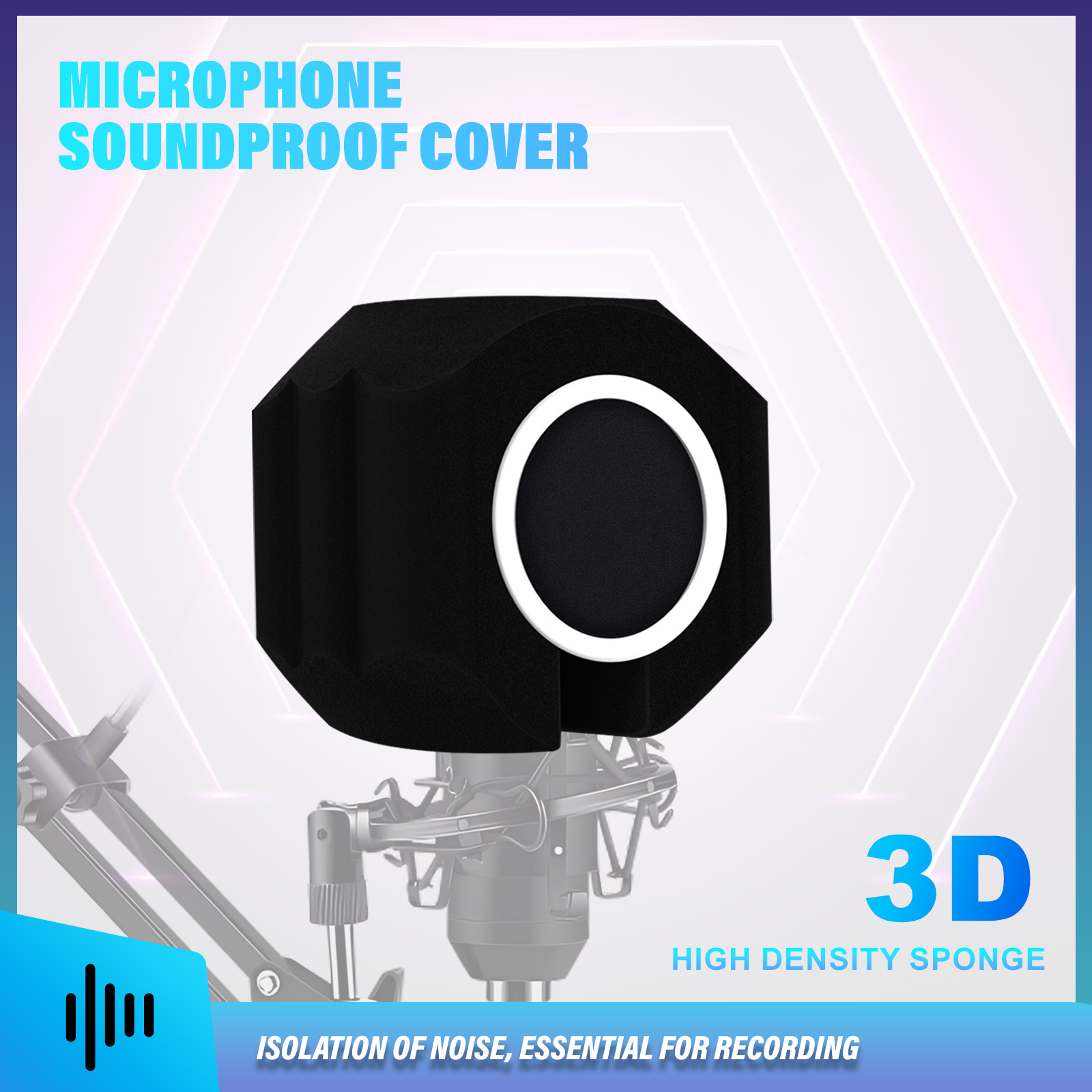 Recording Pop Filter - Bouclier anti-vent pour Microphone, filtre Pop,