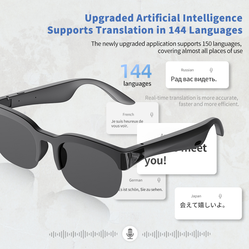 Audio Music To Video Ai - Lunettes audio intelligentes IA, appels Bluetooth