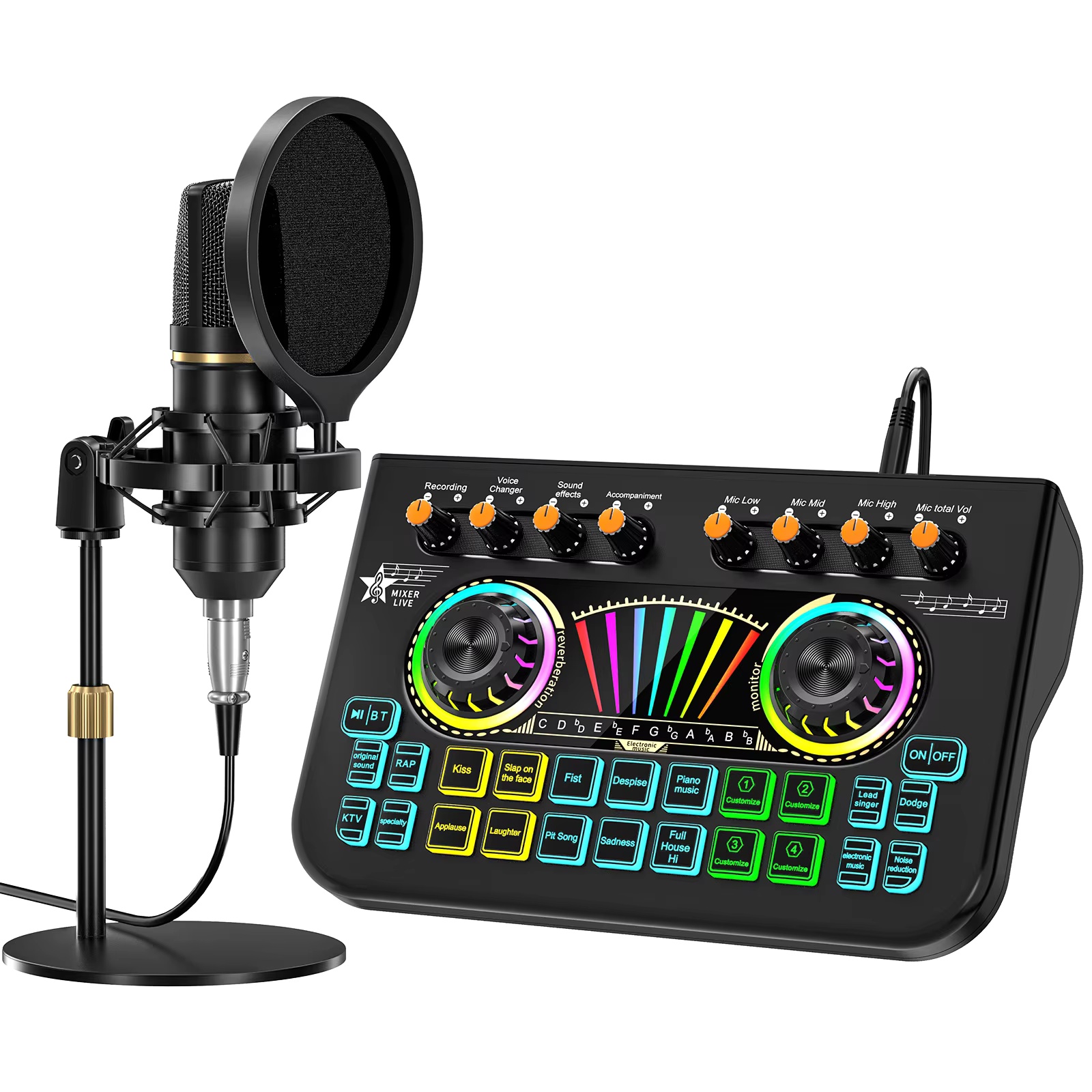 Audio Youtube Music Free - Kit de microphone pour podcast Tenlamp