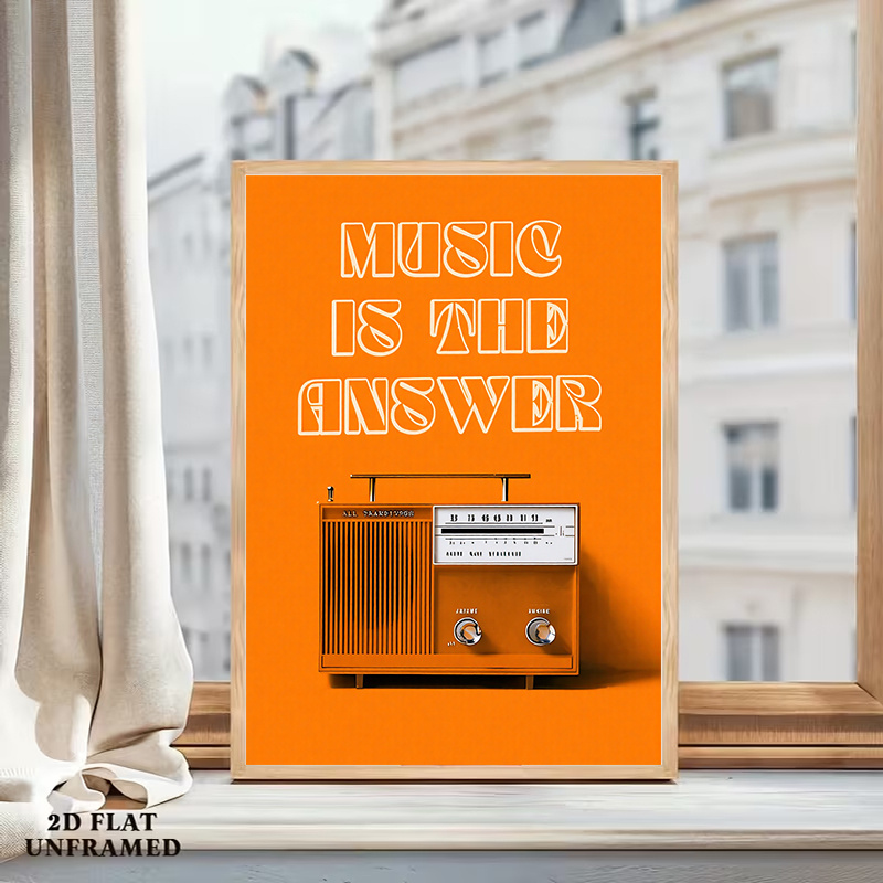 Tableau mural vintage sur toil - Audio Music Background Free avis et prix