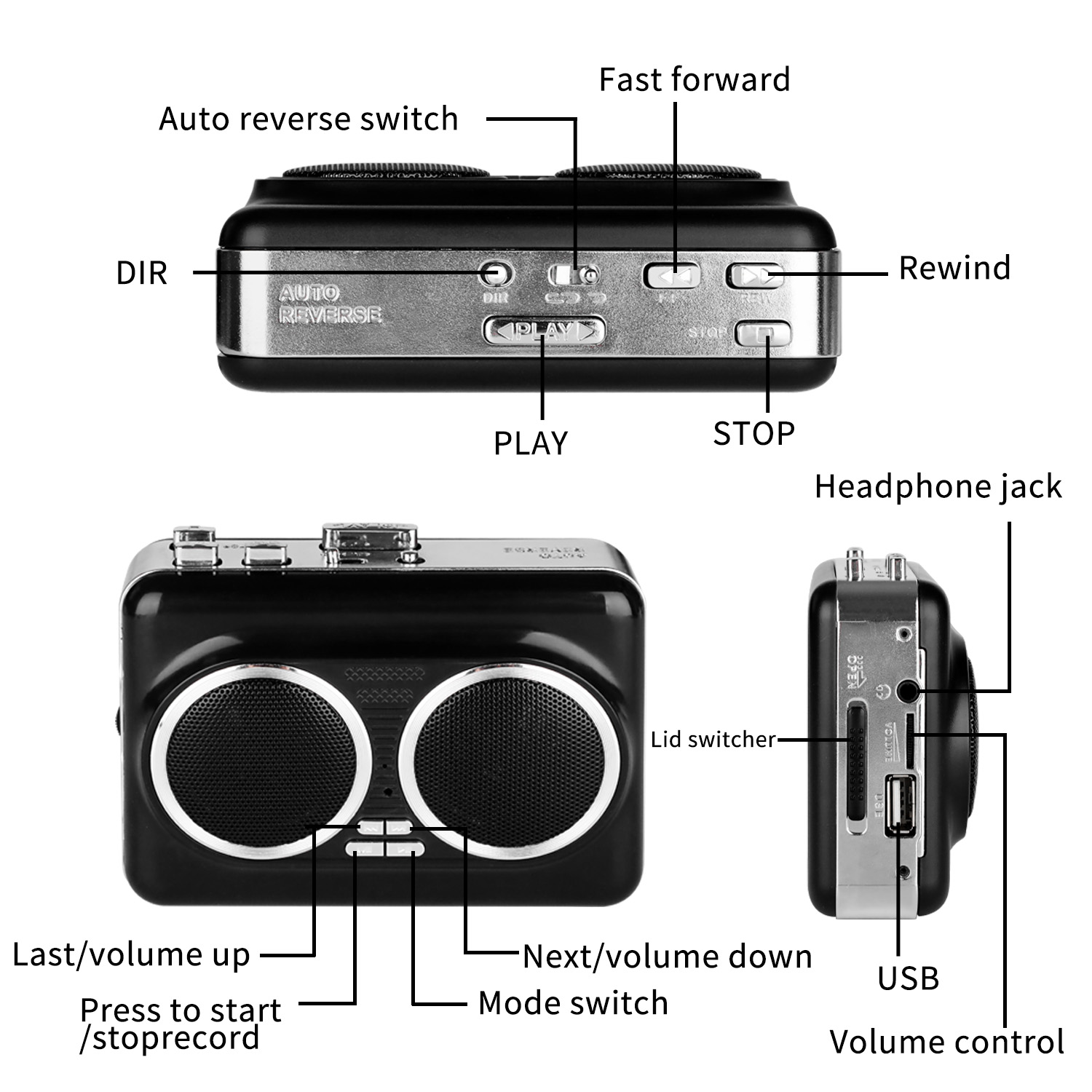 Lecteur de cassettes USB, conv - Audio Music Player Pc avis et prix