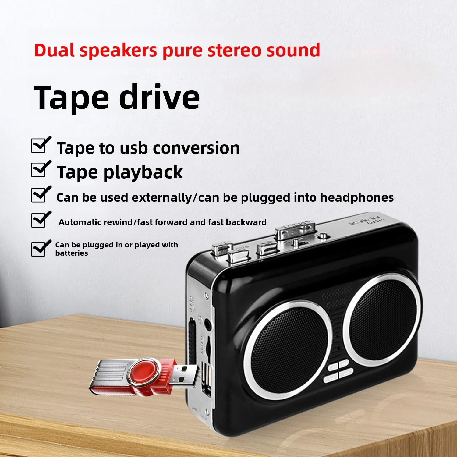 Lecteur de cassettes USB, Capt - Audio Music Player Pc avis et prix