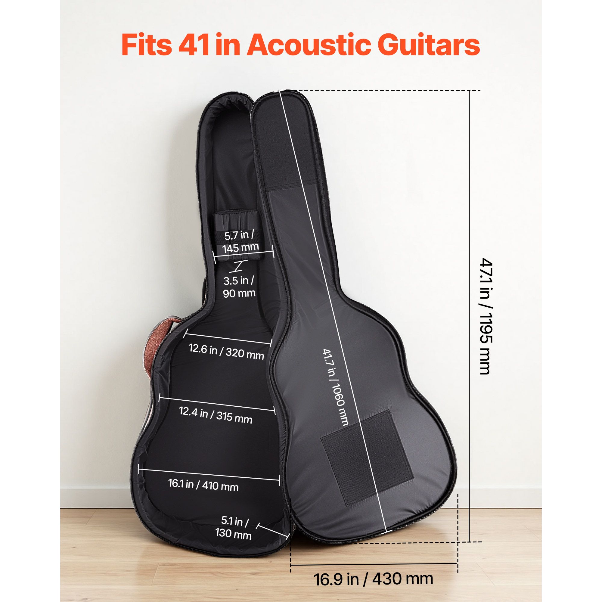 Étui rigide pour guitare acous - Guitar Strap Padded avis et prix