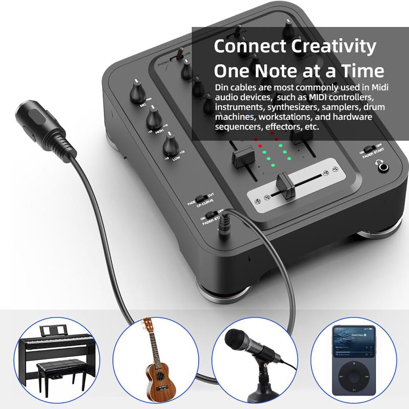 Câble convertisseur MIDI DIN 5 - Audio Music Instrumental avis et prix